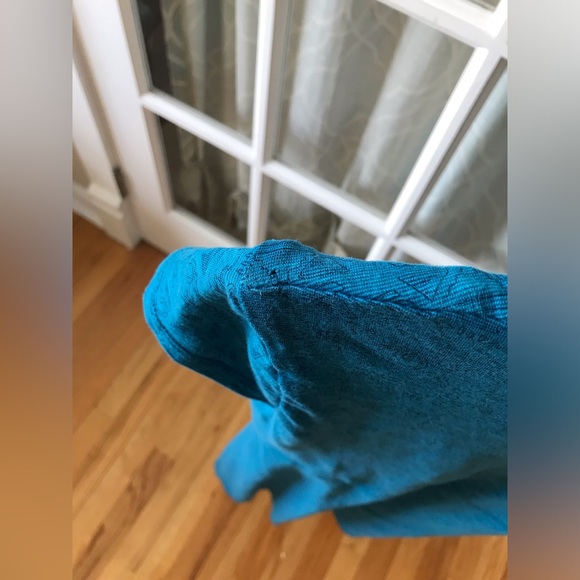 Toad&Co. size Small blue dress w/ beautiful geometric pattern excellent used - Picture 14 of 16